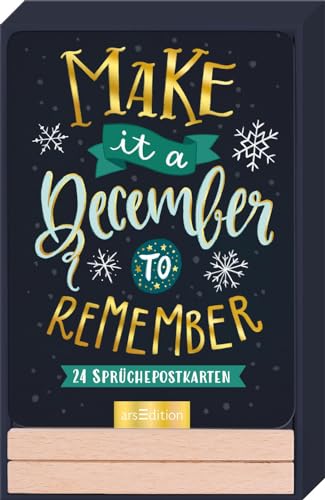 Make it a December to remember: 24 Sprüchepostkarten von Ars Edition
